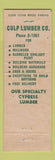 Matchbook Cover - Culp Lumber
