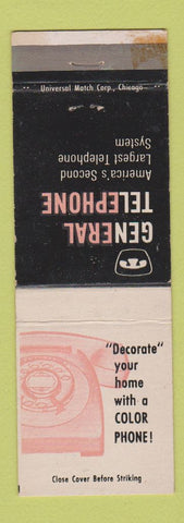 Matchbook Cover - General Telephone WEAR