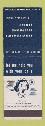 Matchbook Cover - Bell Telephone Servicemen's Center Great Lake IL military