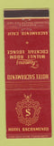 Matchbook Cover - Hotel Sacramento CA Walnut Room