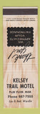 Matchbook Cover - Kelsey Trail Motel Flin Flon MB