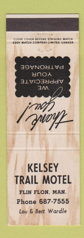 Matchbook Cover - Kelsey Trail Motel Flin Flon MB
