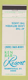 Matchbook Cover - Ken Bar Resort Gilbertsville KY