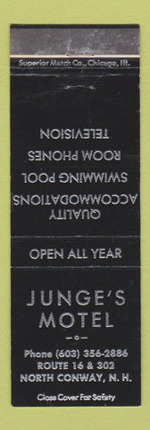 Matchbook Cover - Junge's Motel North Conway NH