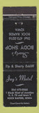 Matchbook Cover - Jay's Motel Shorty's Body Shop Rock Rapids IA