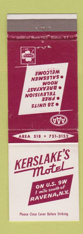 Matchbook Cover - Kerslake's Motel Ravena NY