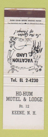 Matchbook Cover - Ho Hum Motel Lodge Keene NH
