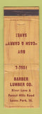 Matchbook Cover - Barber Lumber Loves Park IL WORN