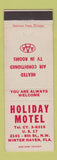 Matchbook Cover - Holiday Motel Winter Haven FL