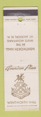 Matchbook Cover - Wentworth Hall Hotel Jackson NH WHITE