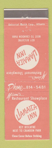 Matchbook Cover - Jamaica Inn Miami FL