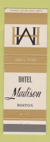 Matchbook Cover - Hotel Madison Boston MA
