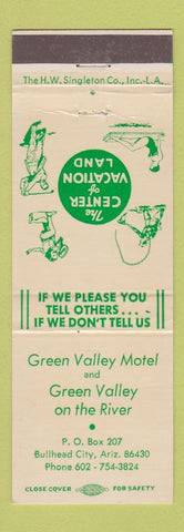 Matchbook Cover - Green Valley Motel Bullhead City AZ