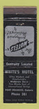 Matchbook Cover - White's Motel Fort Frances ON WEAR