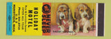 Matchbook Cover - Holiday Motel Manistique MI Basset Hounds