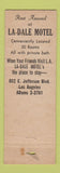 Matchbook Cover - La Dale Motel Los Angeles CA WORN