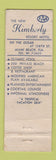 Matchbook Cover - Kimberly Resort Motel Miami Beach FL WEAR