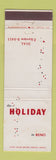 Matchbook Cover - Holiday Hotel Reno NV