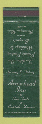 Matchbook Cover - Arrowhead Inn Manistique MI