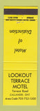 Matchbook Cover - Lookout Terrace Motel Callander ON
