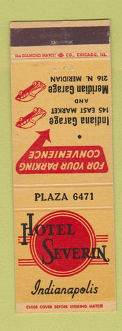 Matchbook Cover - Hotel Severin Indianapolis IN