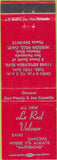 Matchbook Cover - Le Red Velour Mission Hills CA