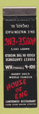 Matchbook Cover - House of Eng Chinese Restaurant Chicago IL