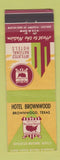 Matchbook Cover - Hotel Brownwood TX
