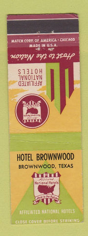 Matchbook Cover - Hotel Brownwood TX