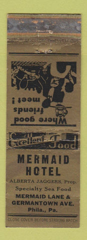 Matchbook Cover - Mermaid Hotel Philadelphia PA WORN