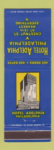 Matchbook Cover - Hotel Adelphia Philadelphia PA