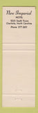 Matchbook Cover - Imperial Motel Charlotte NC