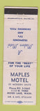 Matchbook Cover - Maples Motel Moses Lake WA