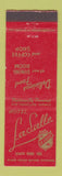 Matchbook Cover - Hotel LaSalle South Bend IN