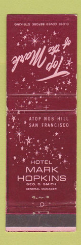 Matchbook Cover - Hotel Mark Hopkins San Francisco CA WEAR