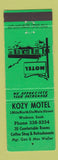 Matchbook Cover - Kozy Motel Wadena SK