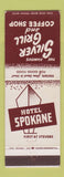 Matchbook Cover - Hotel Spokane WA Silver Grill