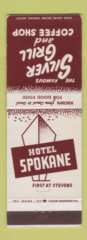 Matchbook Cover - Hotel Spokane WA Silver Grill