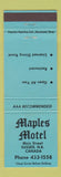 Matchbook Cover - Maples Motel Sussex NB WEAR BLUE