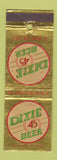 Matchbook Cover - Dixie 45 Beer WORN