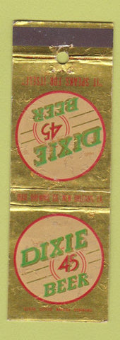 Matchbook Cover - Dixie 45 Beer WORN