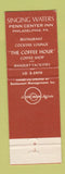 Matchbook Cover - Singing Waters Penn Center Inn Philadelphia PA