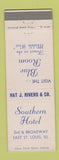 Matchbook Cover - Southern Hotel East St Louis IL