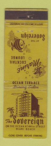 Matchbook Cover - Sovereign Hotel Miami Beach FL WEAR