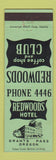 Matchbook Cover - Redwoods Hotel Grants Pass OR