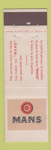 Matchbook Cover - Mans Beer? Belgium WEAR