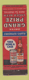 Matchbook Cover - Grand Prize Beer Houston TX