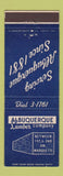 Matchbook Cover - Albuquerque Lumber Company NM