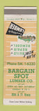 Matchbook Cover - Bargain Spot Lumber