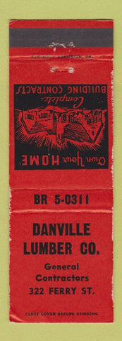 Matchbook Cover - Danville Lumber PA WORN